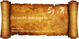 Szonda Marianna névjegykártya